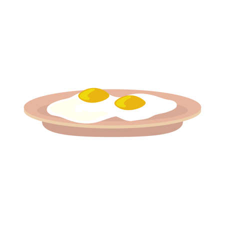 eggs on a plateのイラスト素材