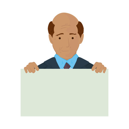 sir holding placardのイラスト素材