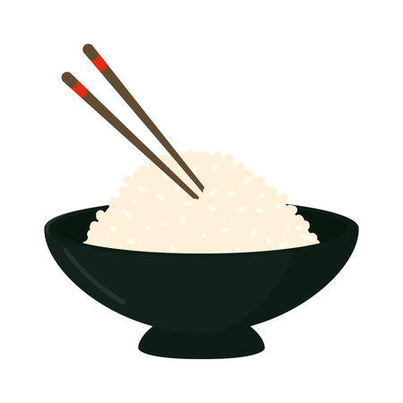 rice bowl designのイラスト素材