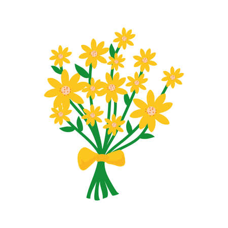 sunflower bouquet designのイラスト素材