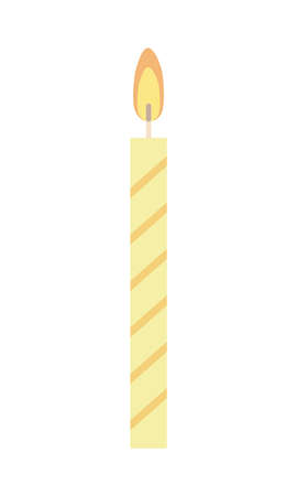 yellow birthday candleのイラスト素材