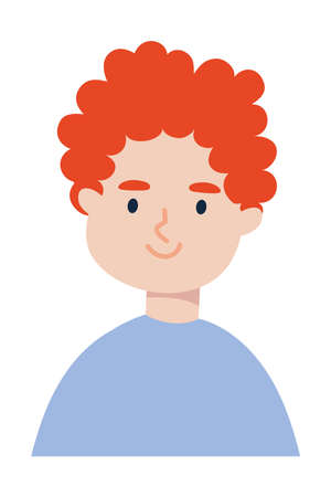 redhead boy smilingのイラスト素材