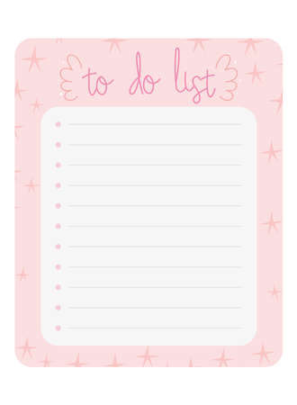 pink to do list designのイラスト素材