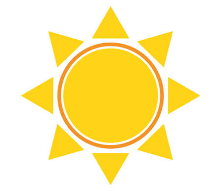 yellow sun iconのイラスト素材