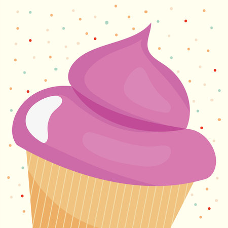 pink cupcake illustration