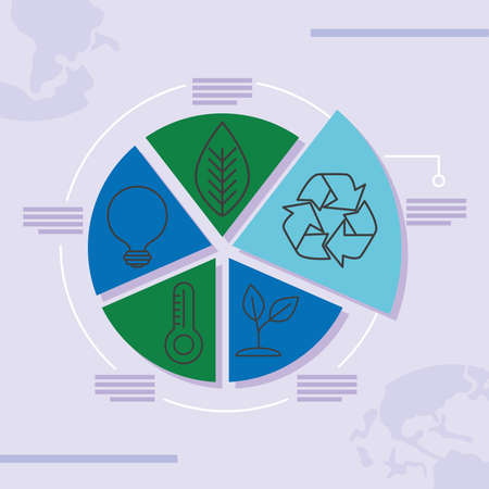 world climate infographic designのイラスト素材