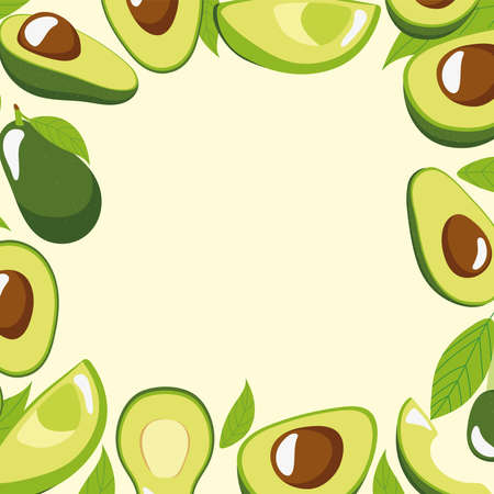 avocado frames templateのイラスト素材