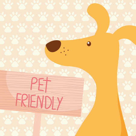 colorful pet friendly illustrationのイラスト素材