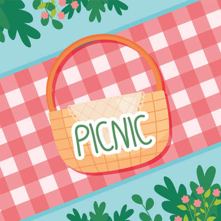 picnic basket designのイラスト素材