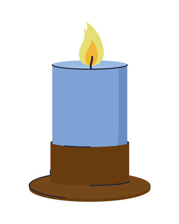 blue candle designのイラスト素材