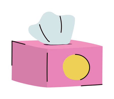 pink tissue boxのイラスト素材