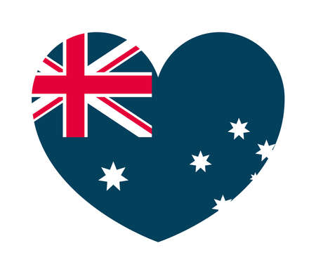 australia heart iconのイラスト素材