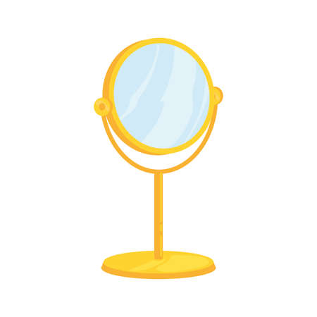 golden makeup mirrorのイラスト素材