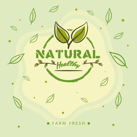 natural label cardのイラスト素材