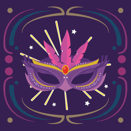 mardi gras mask designのイラスト素材