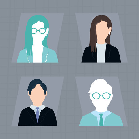 cute business people