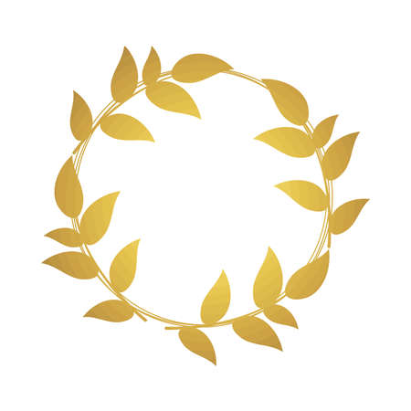 golden laurel wreath imageのイラスト素材