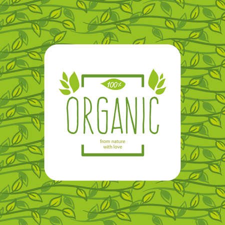 organic label posterのイラスト素材