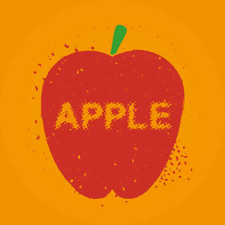 cute apple cardのイラスト素材