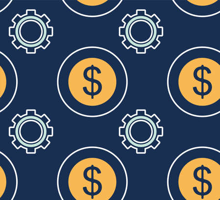 coins and gears backgroundのイラスト素材