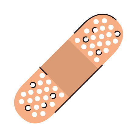 cute bandage on white backgroundのイラスト素材