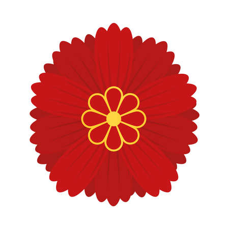 red flower iconのイラスト素材