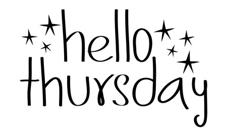 hello thursday lettering designのイラスト素材