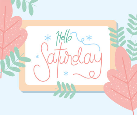 hello saturday illustrationのイラスト素材