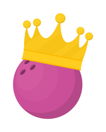 bowling ball with crownのイラスト素材