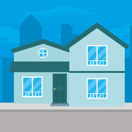residential house illustrationのイラスト素材