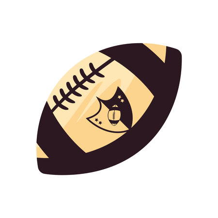 golden american football ballのイラスト素材