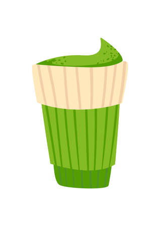matcha milkshake designのイラスト素材