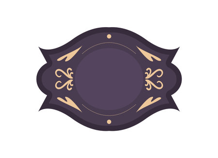 purple vintange label designのイラスト素材