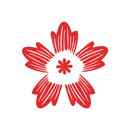 small red flowerのイラスト素材