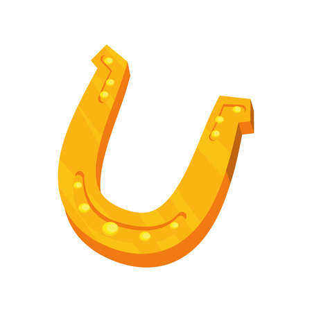 golden horseshoe illustrationのイラスト素材