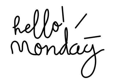 hello monday lettering designのイラスト素材