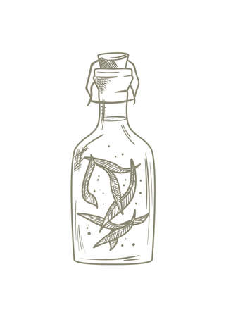olive oil jar designのイラスト素材