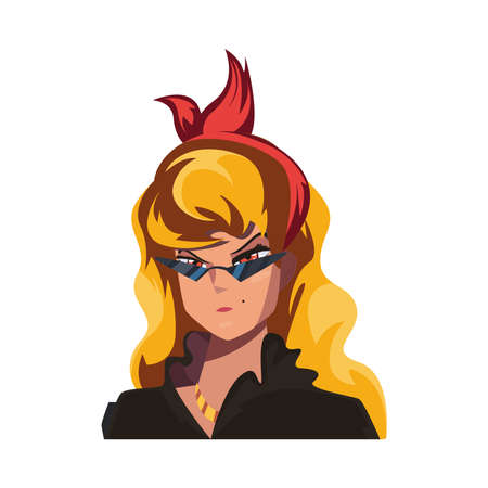 manga girl illustrationのイラスト素材