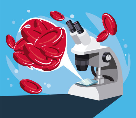 blood analysis cardのイラスト素材