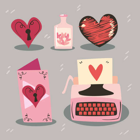 five love itemsのイラスト素材