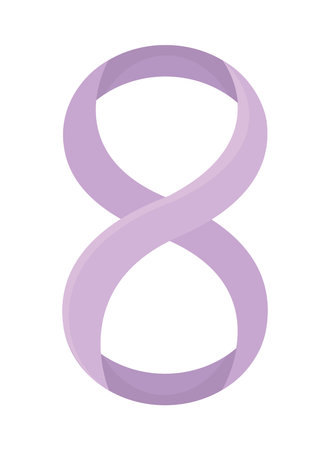 ribbon in eight number shape