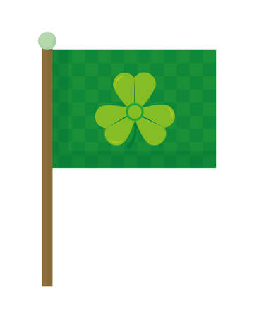 flag with clover symbolのイラスト素材