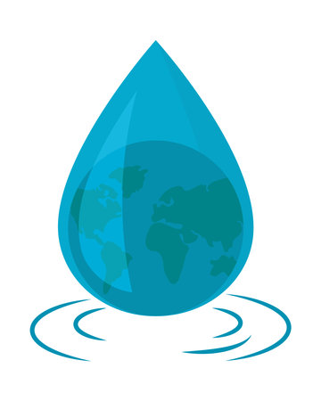 earth planet dropのイラスト素材