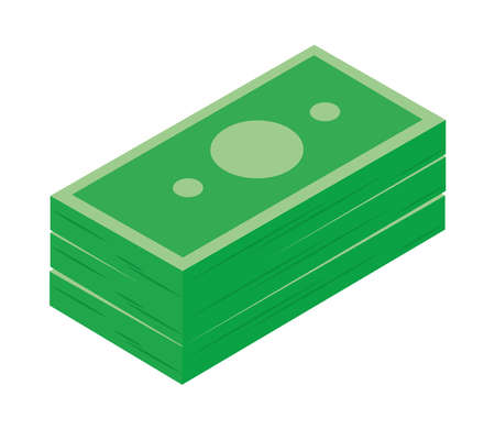 money bills icon on white backgroundのイラスト素材