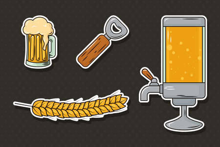 beer symbols setのイラスト素材