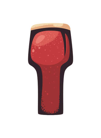 dark beer mug over whiteのイラスト素材