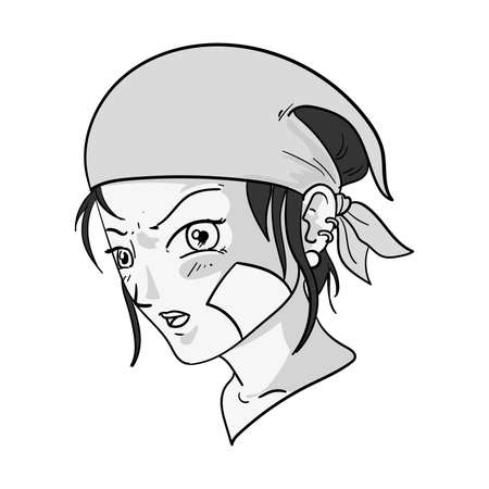 anime girl illustrationのイラスト素材