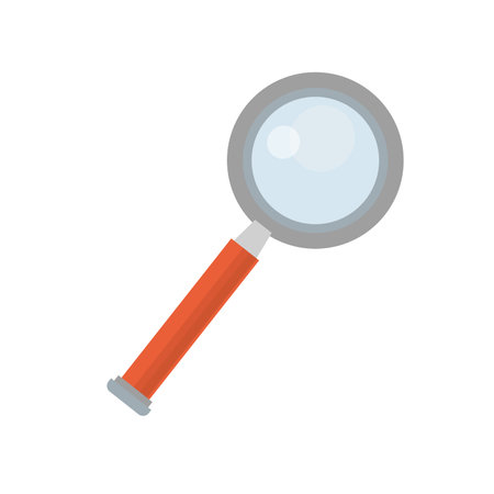 gray magnifying glass designのイラスト素材