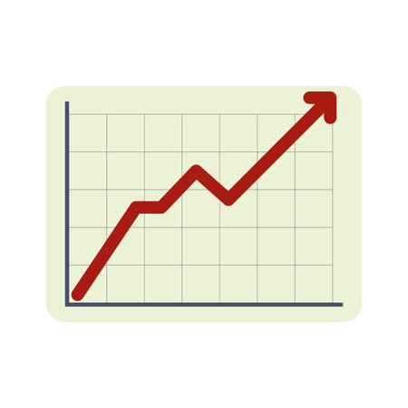 growth red arrowのイラスト素材