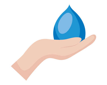 hand holding a dropのイラスト素材